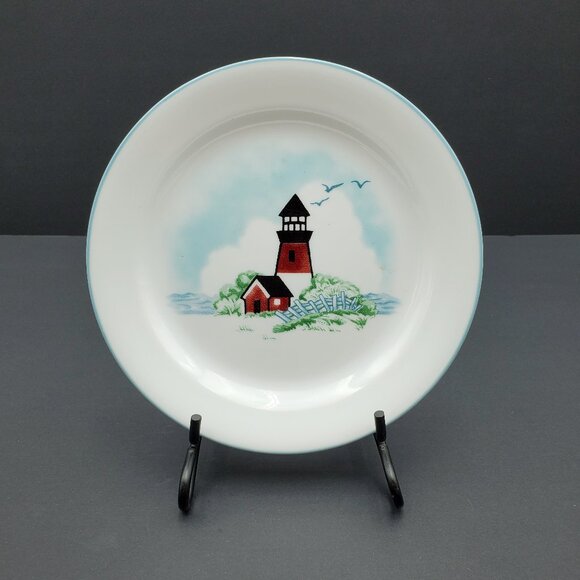 Corelle Outer Banks Salad Plates Corning Lighthouse Dessert Plates - Picture 2 of 5